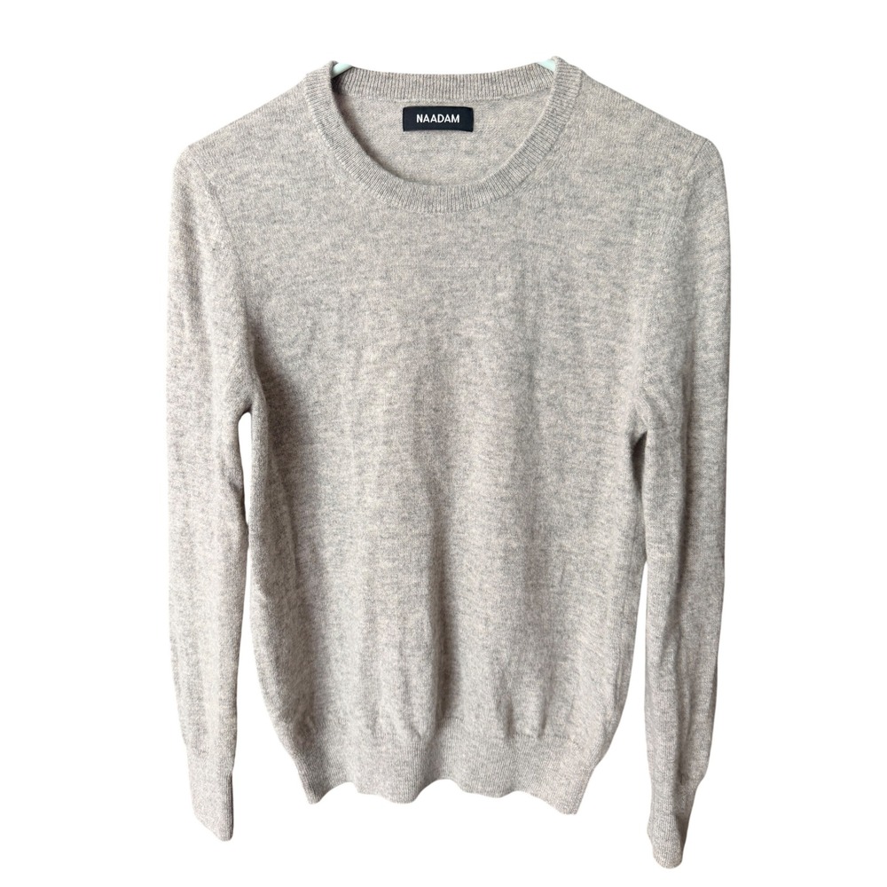 NAADAM Cashmere Essential Crewneck Sweater Oatmeal Size M
